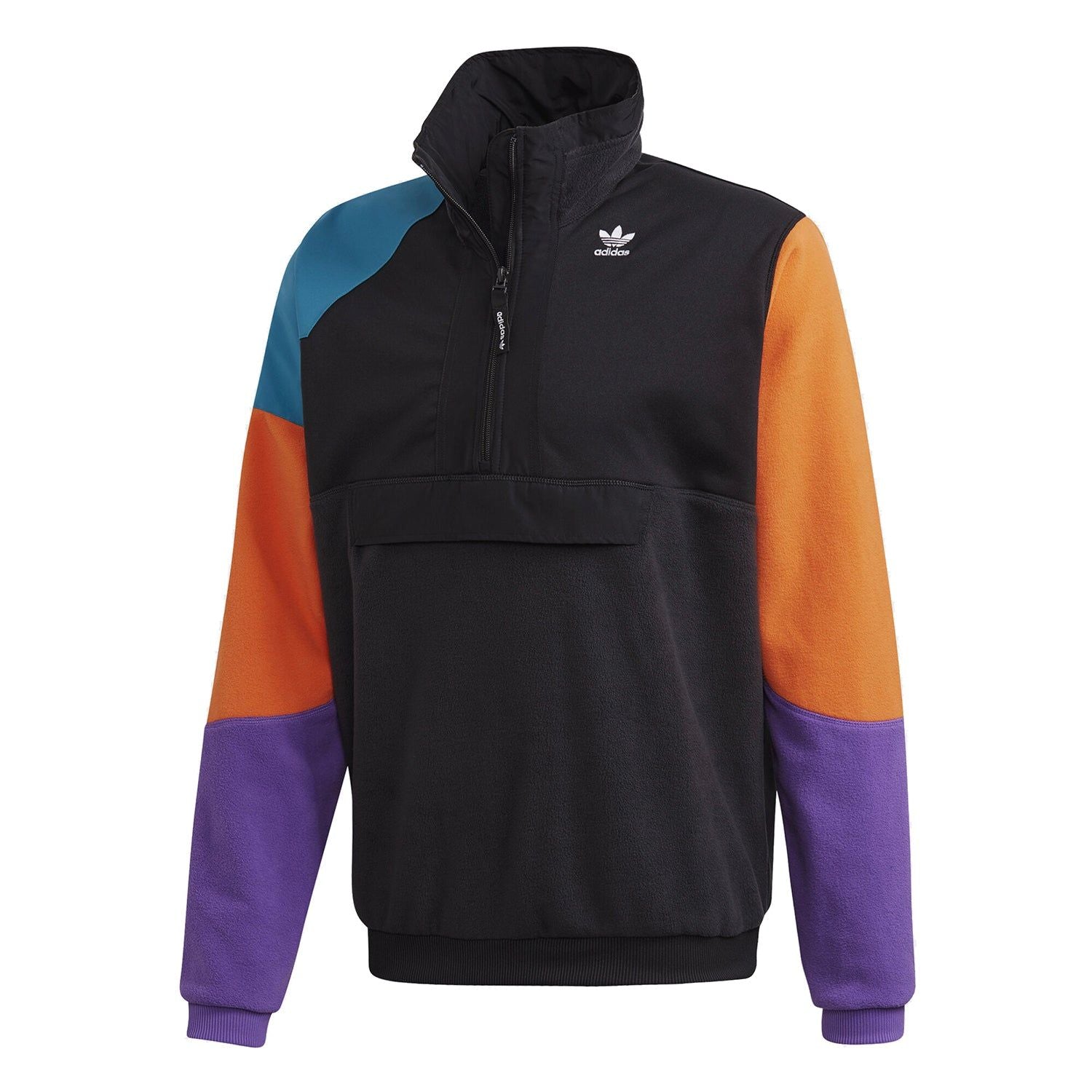 adidas Originals Outdoor Half Zip Fleece Sweat – Black – M Black