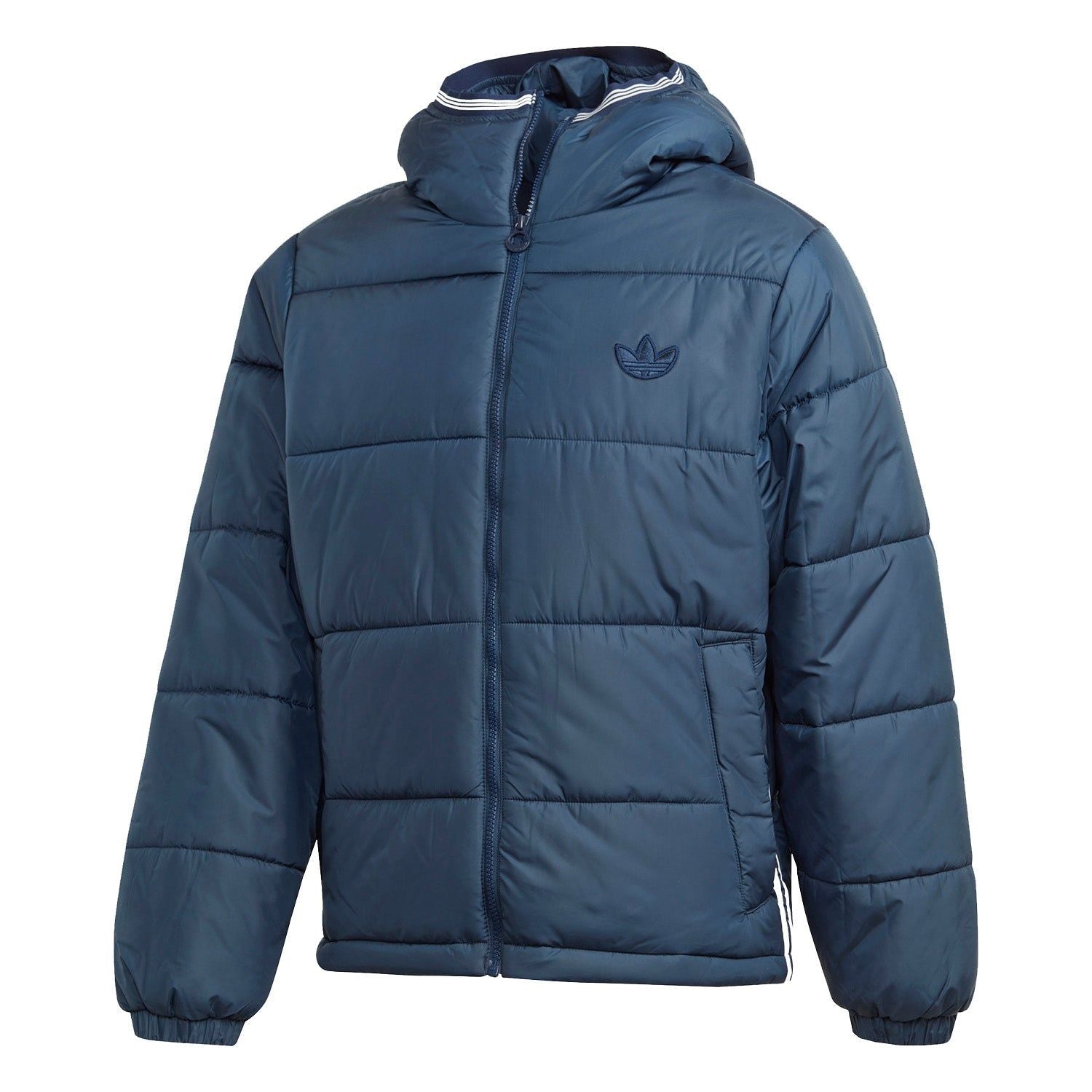 adidas Originals Padded Hooded Puffer Jacket – Blue – M Blue adidas Originals Padded Hooded Puffer Jacket – Blue – M Blue
