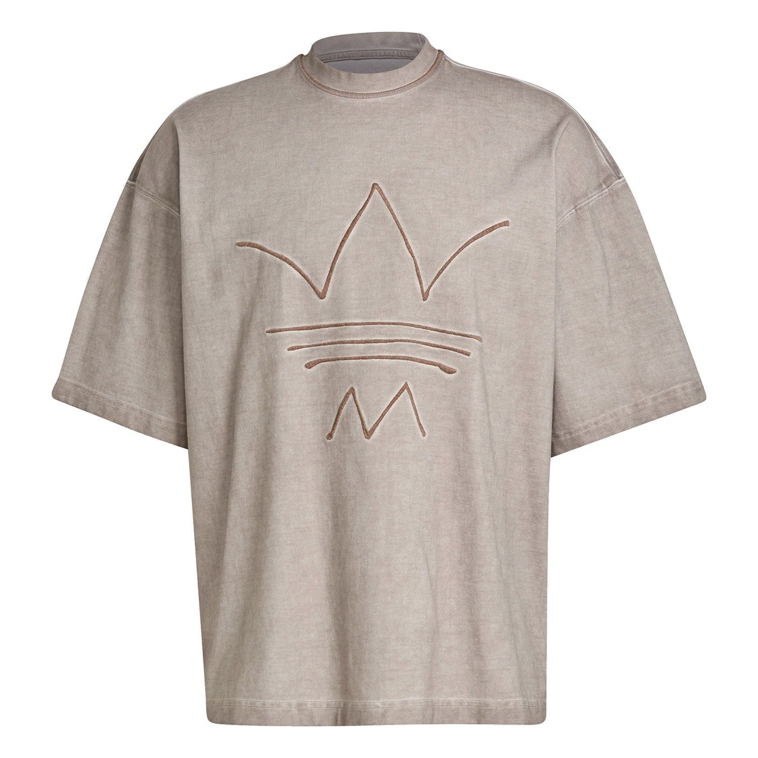 adidas Originals R.Y.V. Oversize Abstract Trefoil Shirt – Beige – S Beige