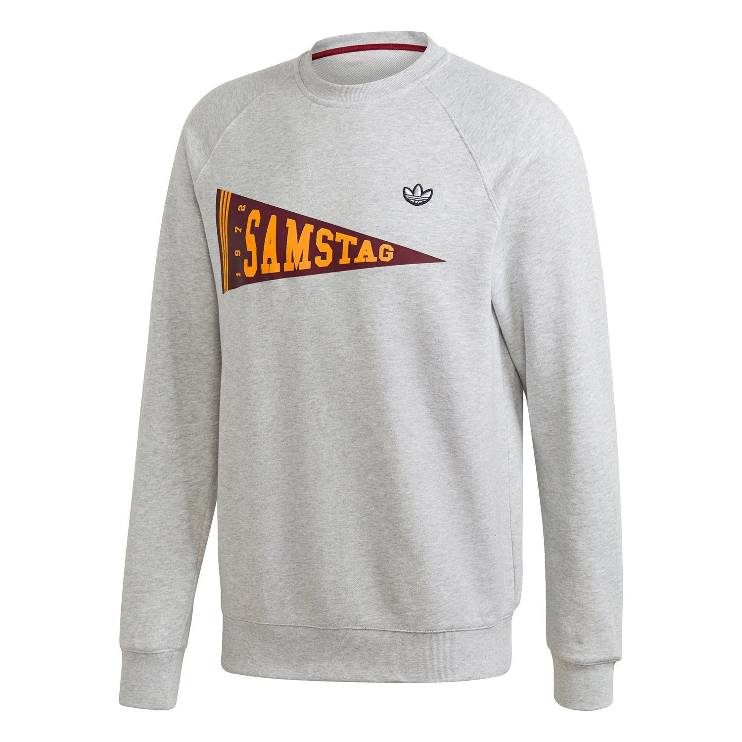 adidas Originals Samstag Graphic Crew Sweatshirt – Grey – Grey adidas Originals Samstag Graphic Crew Sweatshirt – Grey – Grey