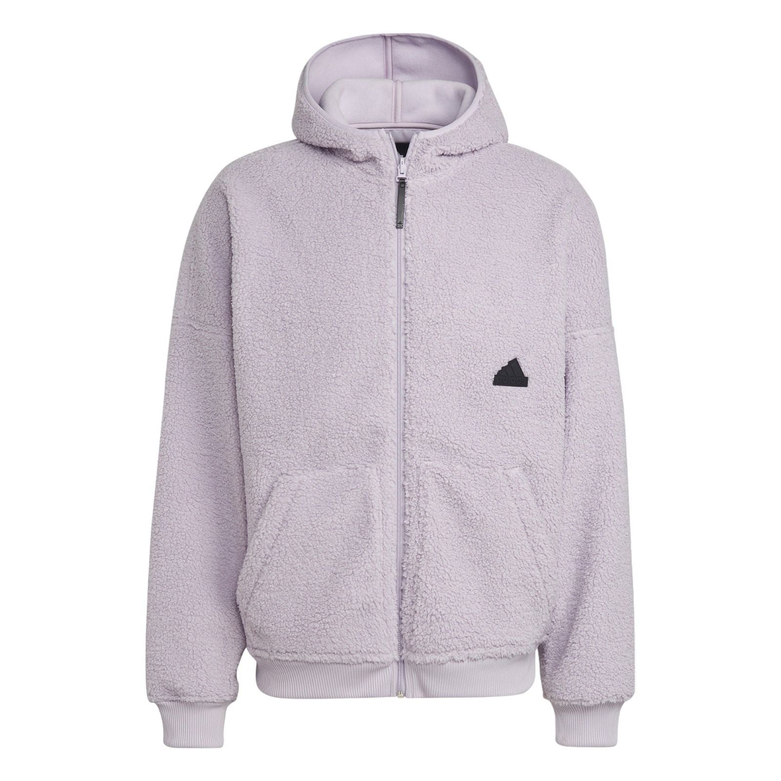 adidas Polar Fleece Full-Zip Sweatshirt Hoodie – Purple – Purple