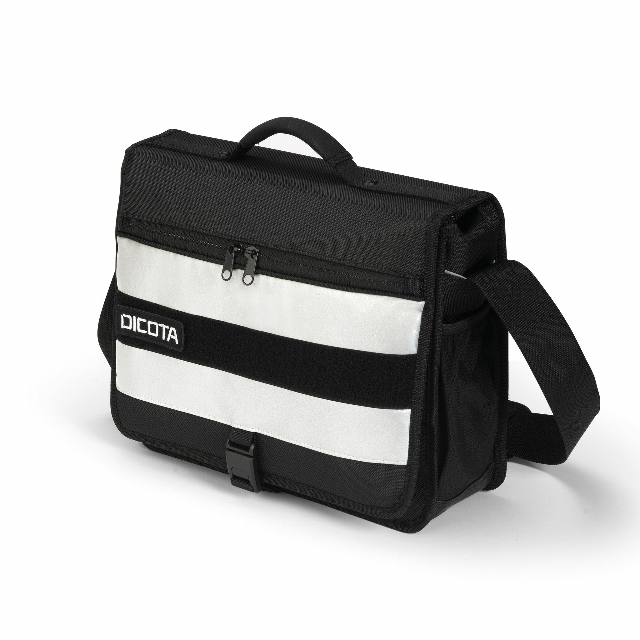 DICOTA P- handbagshoulder bag Recycled polyethylene terephthalate rPET, Thermoplastic polyurethane TPU Black, White Unisex Messenger bag