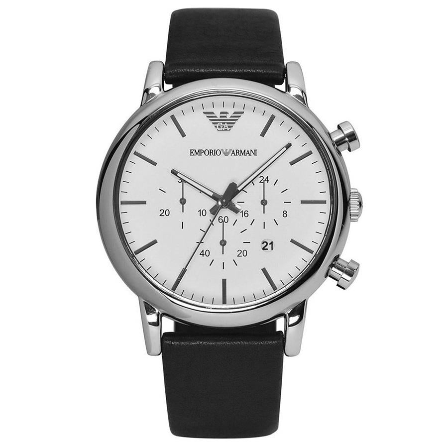 Emporio Armani AR Chronograph Date Leather Strap Men’s Watch Emporio Armani AR Chronograph Date Leather Strap Men’s Watch