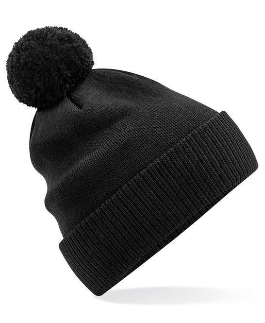 Organic Cotton Snowstar Beanie – One Size Black Organic Cotton Snowstar Beanie – One Size Black