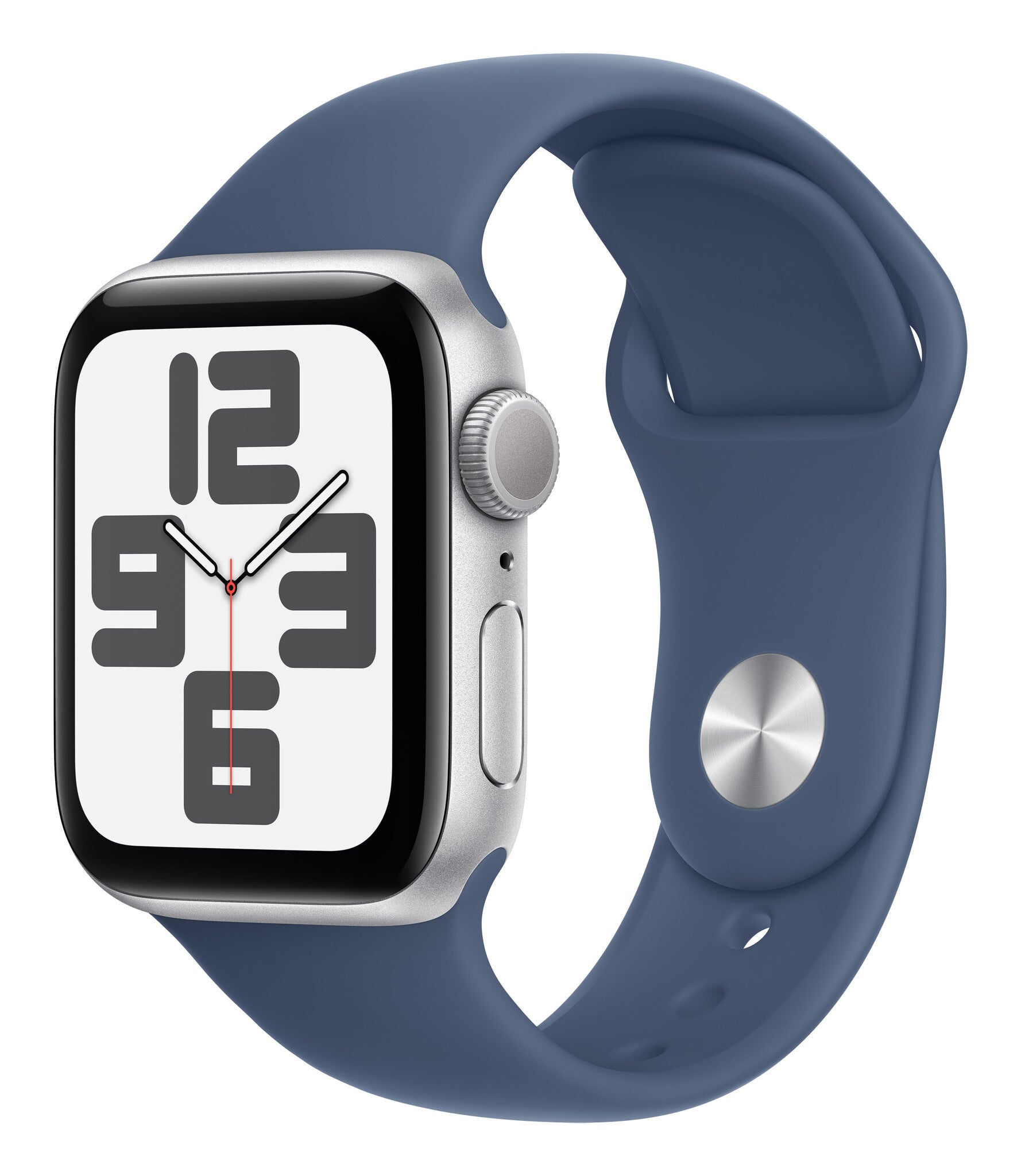 Apple Watch SE GPS mm Silver Aluminium Case with Denim Sport Band Apple Watch SE GPS mm Silver Aluminium Case with Denim Sport Band