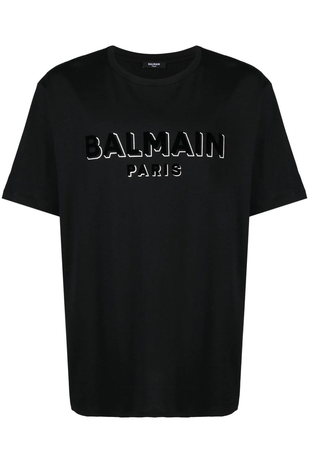 BALMAIN BULKY FIT FLOCK FOIL T SHIRT Size: , colour: SILVER BALMAIN BULKY FIT FLOCK FOIL T SHIRT Size: , colour: SILVER