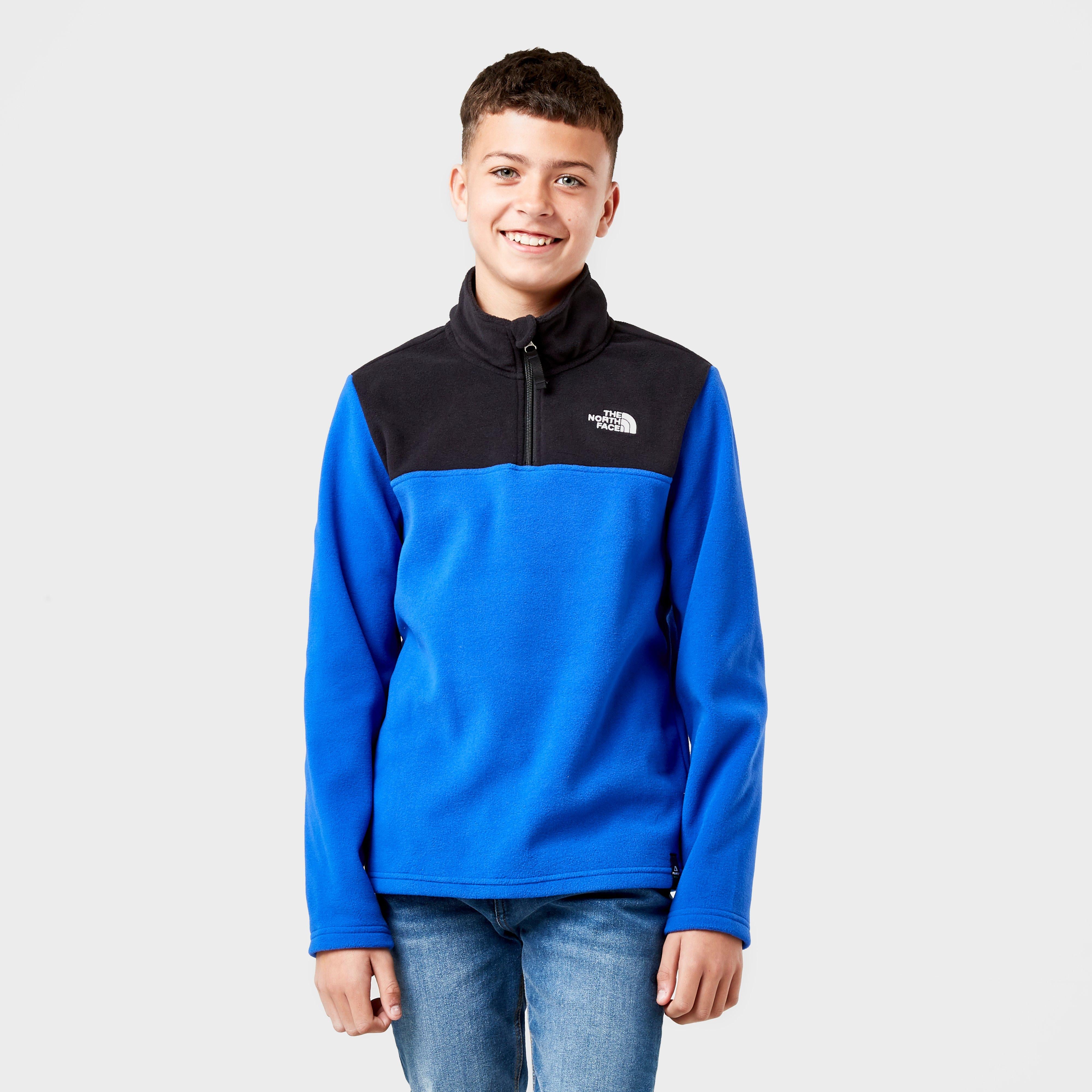 Kids’ Glacier ¼ Zip Block Fleece – Blue – Y Kids’ Glacier ¼ Zip Block Fleece – Blue – Y
