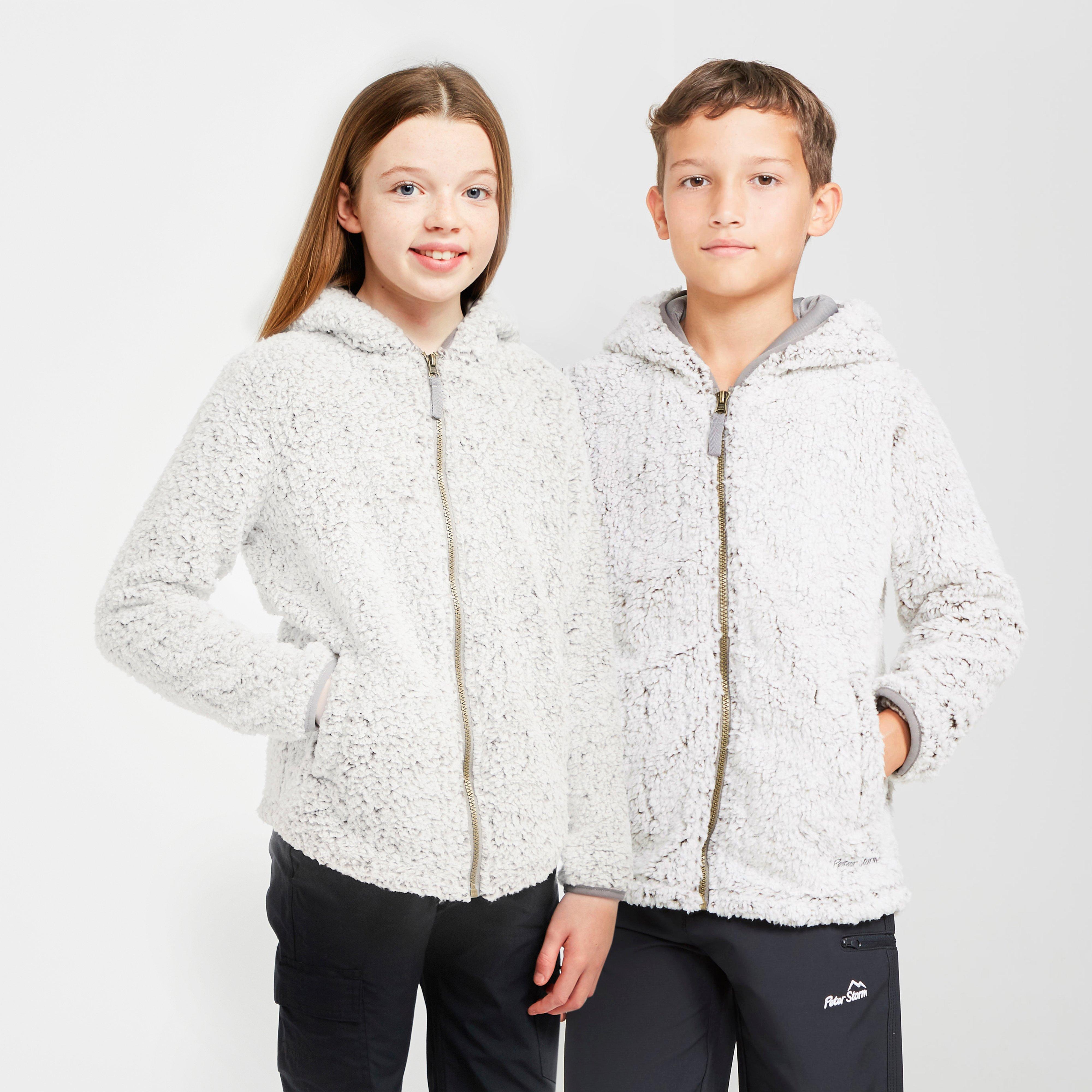 Kids’ Borg Full-zip Hoodie – White Y Kids’ Borg Full-zip Hoodie – White Y
