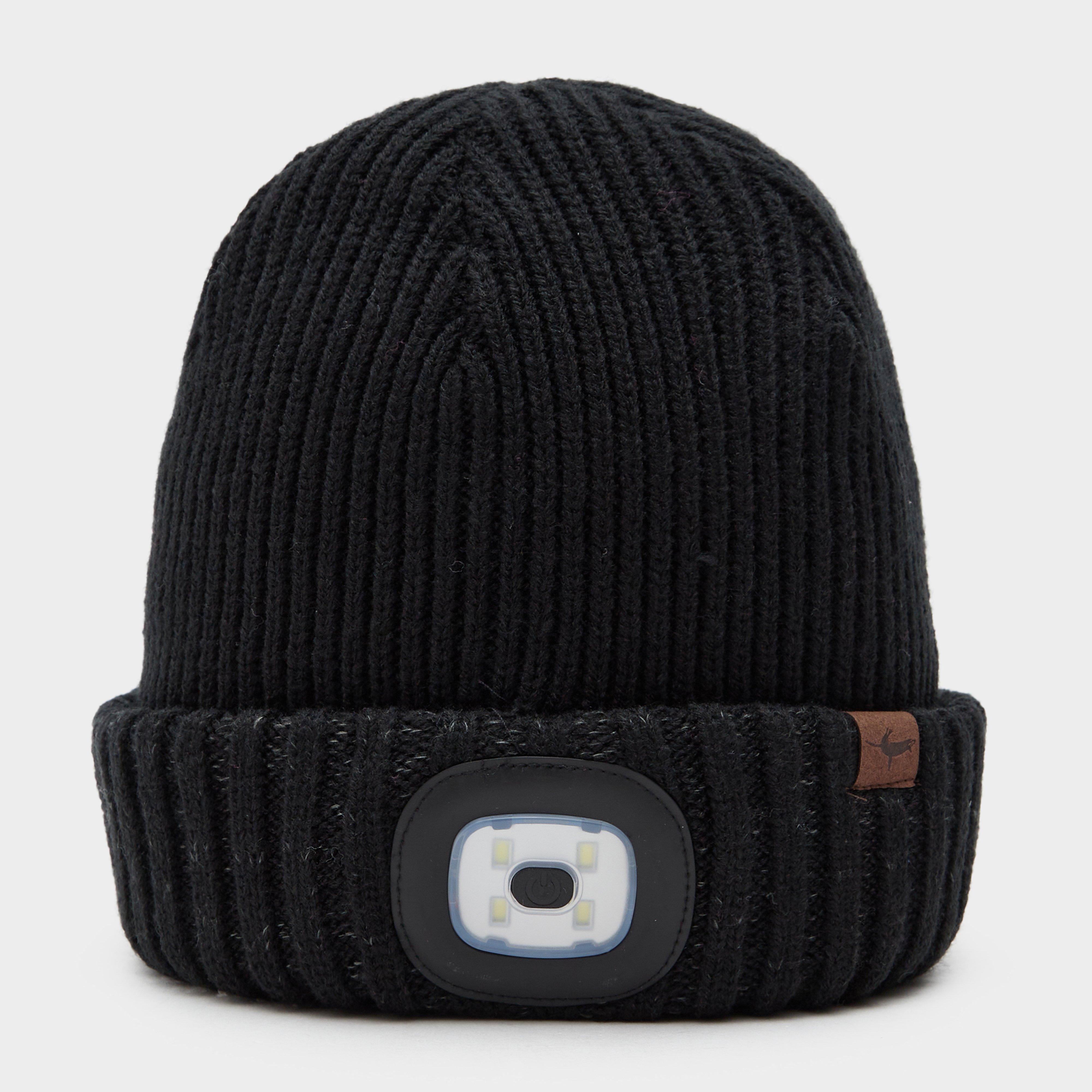 Waterproof Cold Weather LED Roll Cuff Beanie Hat – Black Waterproof Cold Weather LED Roll Cuff Beanie Hat – Black