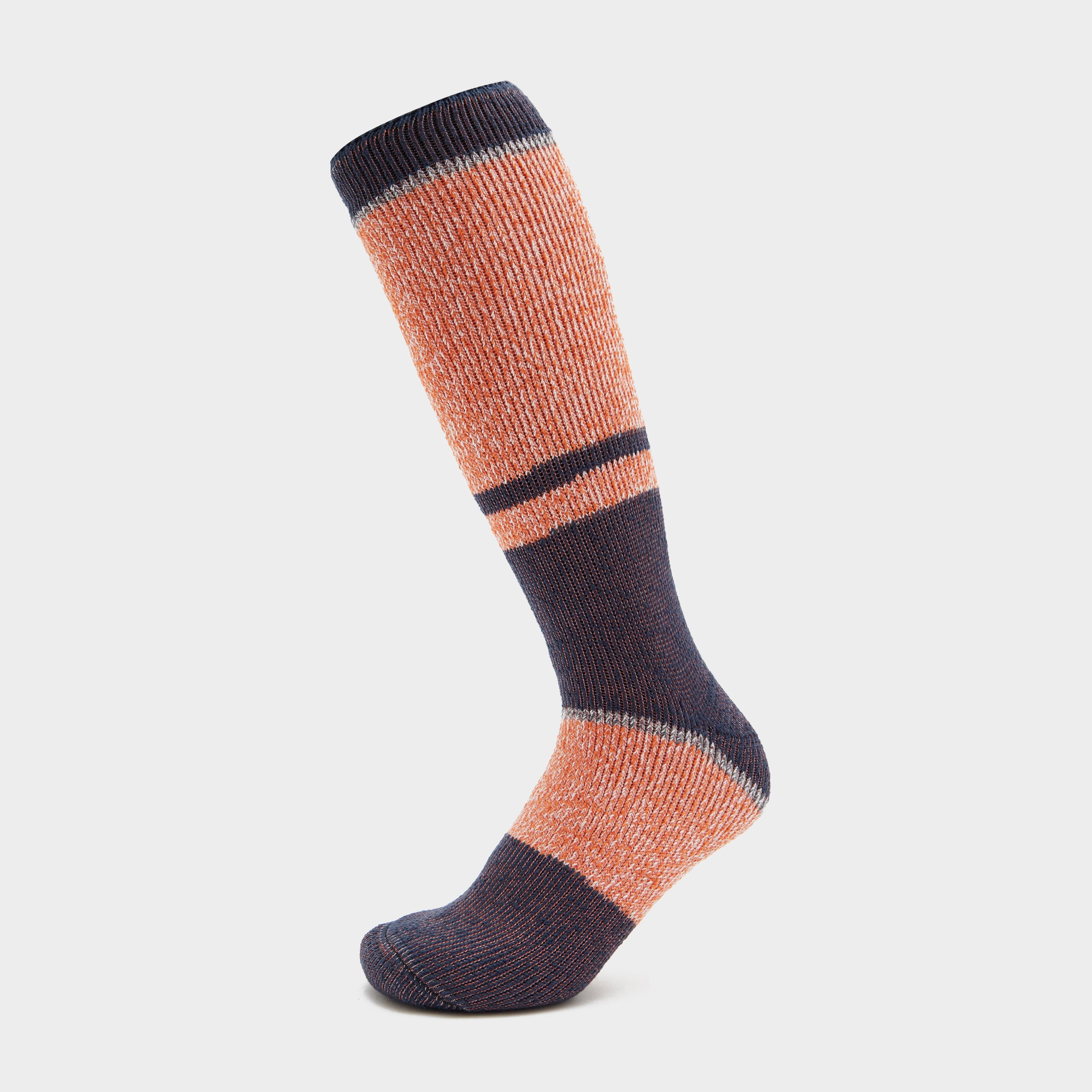 Men’s Thermal Heat Trap Ski Socks – Orange One Size