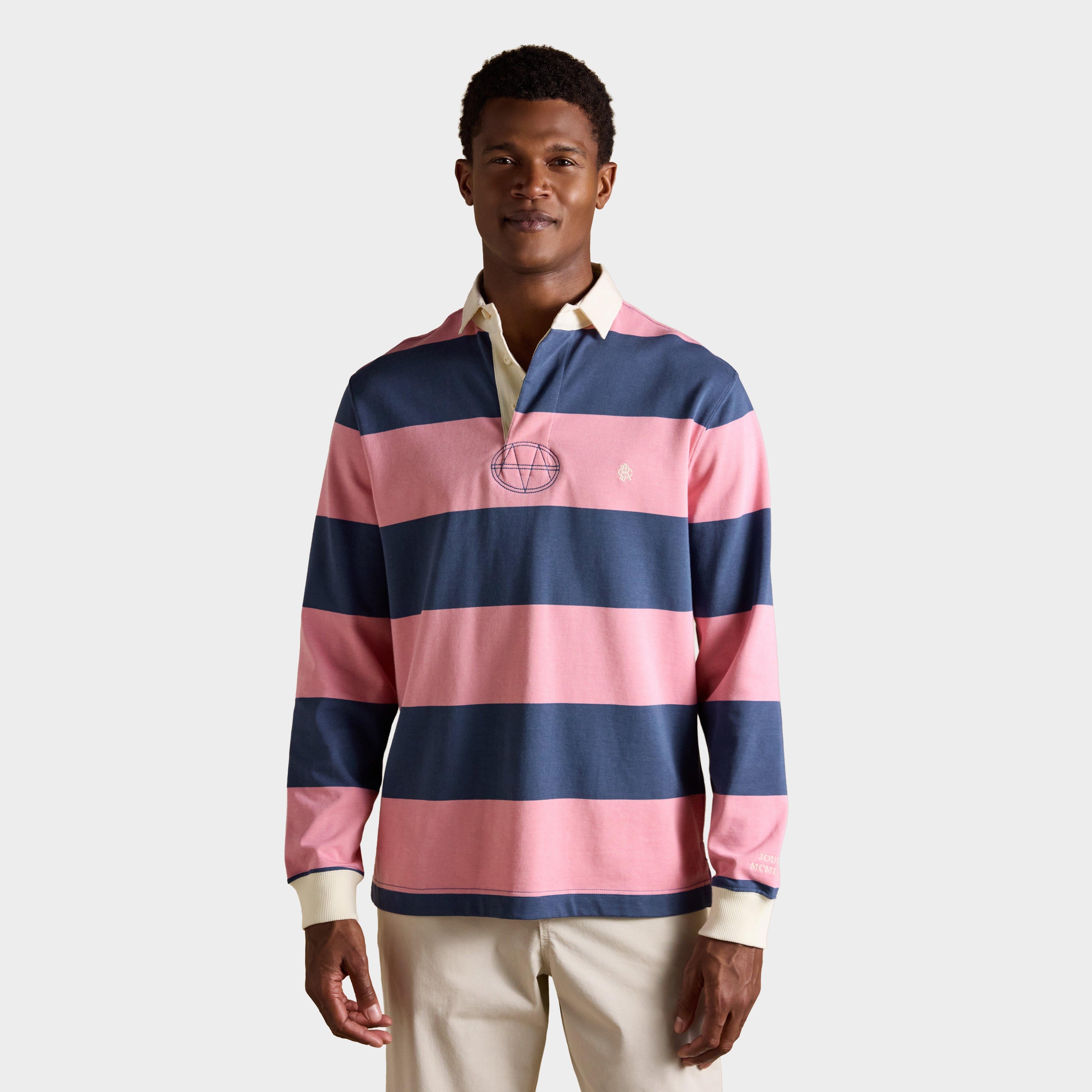 Men’s Striped Long Sleeve Rugby Shirt Men’s Striped Long Sleeve Rugby Shirt