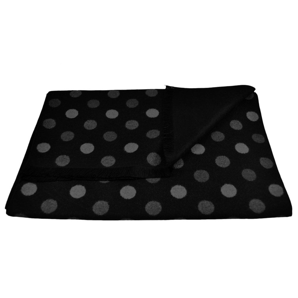 Black & Shades of Grey Dot Pattern Autumn Winter Luxury Soft Feel Scarf
