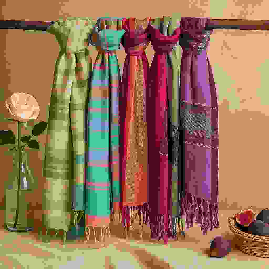 Boho Cotton Scarf Assorted Purple Indian x Inches Boho Cotton Scarf Assorted Purple Indian x Inches