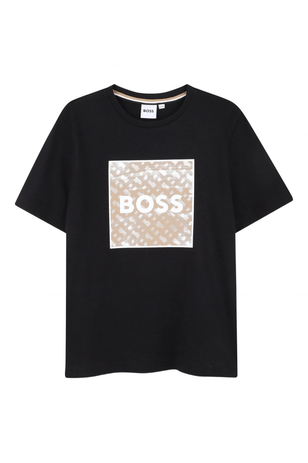 BOSS KIDS KIDS SQUARE LOGO T SHIRT Size: Y, colour: BLACK BOSS KIDS KIDS SQUARE LOGO T SHIRT Size: Y, colour: BLACK