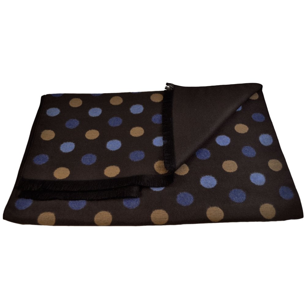 Brown, Blue & Beige Dot Pattern Autumn Winter Luxury Soft Feel Scarf Brown, Blue & Beige Dot Pattern Autumn Winter Luxury Soft Feel Scarf