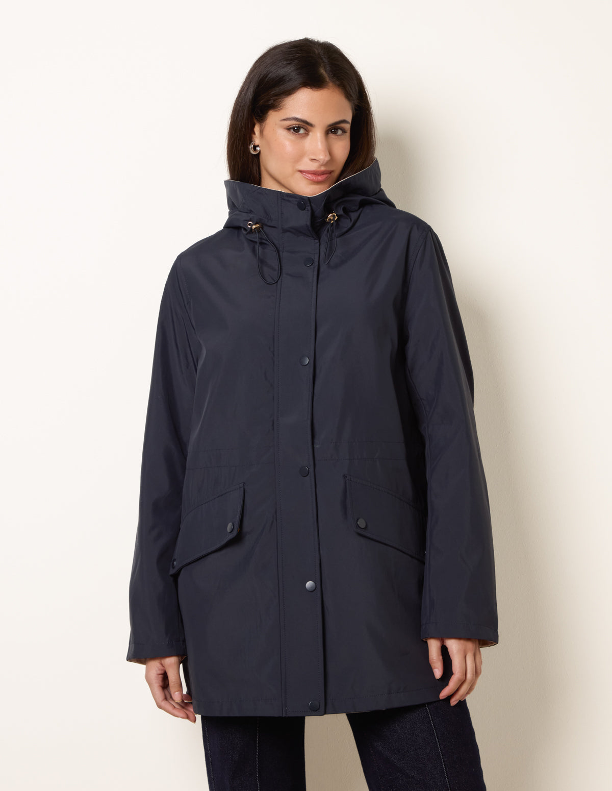 Reversible Raincoat – S NAVYSTONE Reversible Raincoat – S NAVYSTONE
