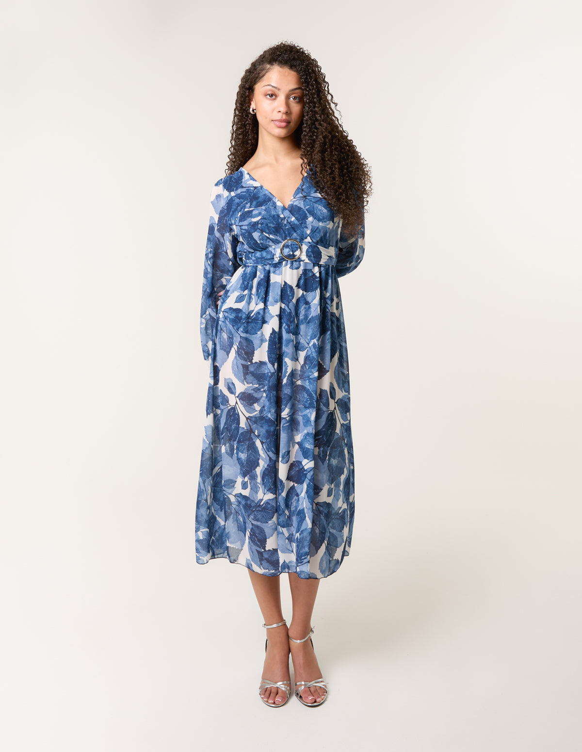 Ring Belt Print Dress – S NAVY Ring Belt Print Dress – S NAVY