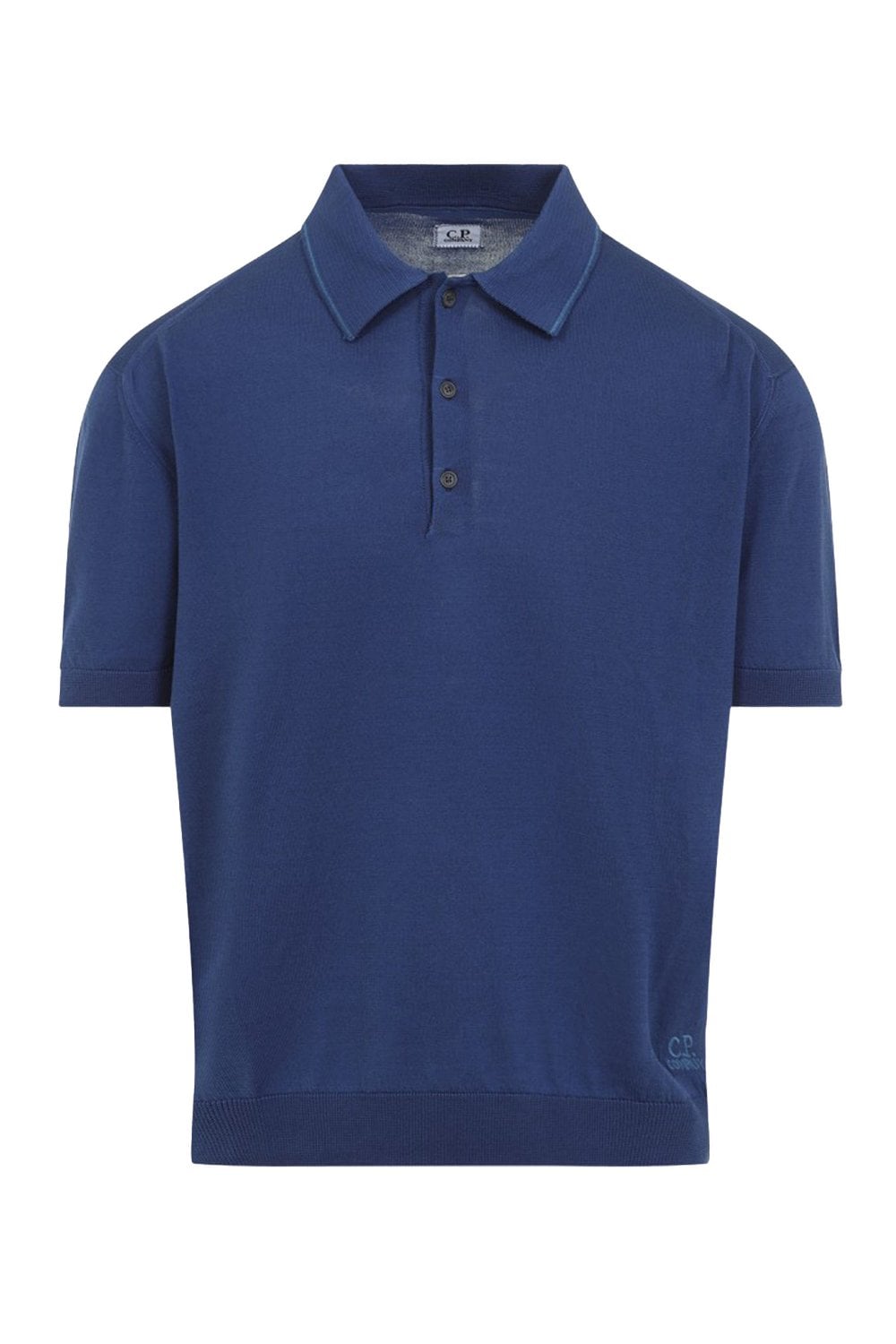CP COMPANY KNITTED POLO SHIRT Size: L, colour: BLUE CP COMPANY KNITTED POLO SHIRT Size: L, colour: BLUE