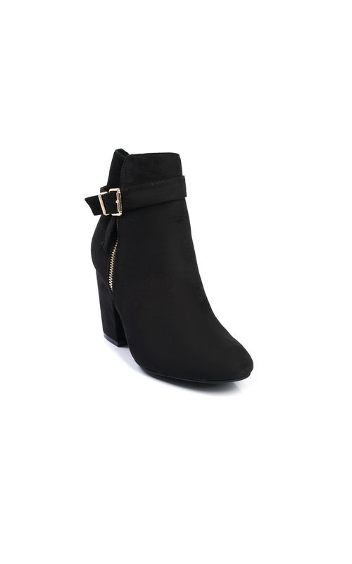 Buckle Faux Suede Ankle Boots Buckle Faux Suede Ankle Boots