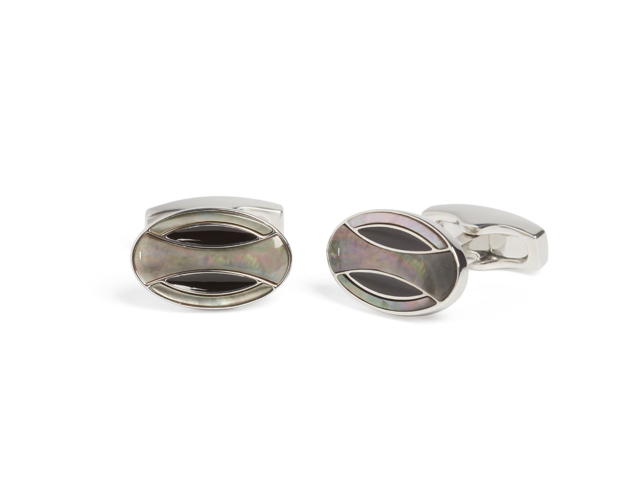 Deco Curve Grey MoP Cufflinks Deco Curve Grey MoP Cufflinks