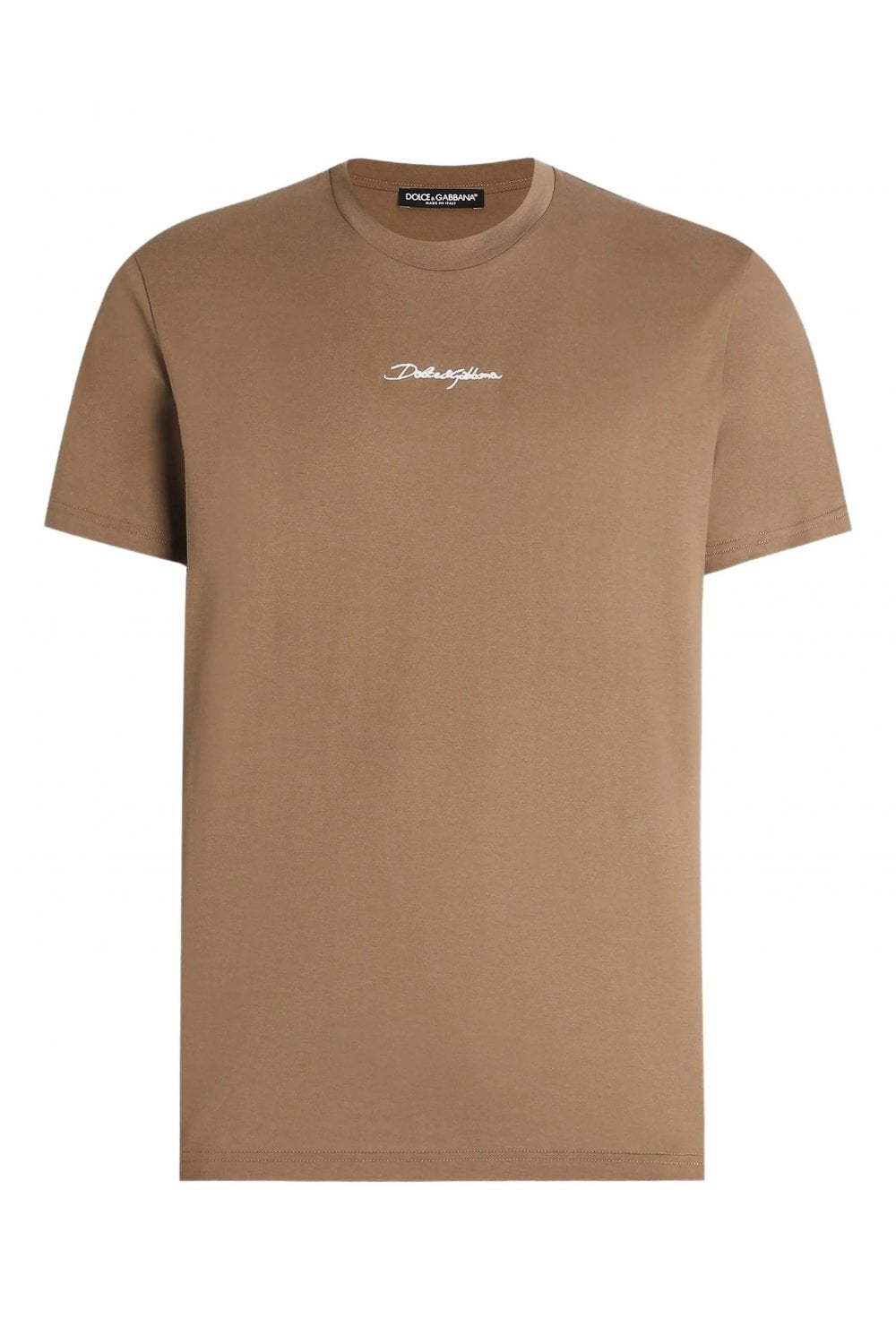 DOLCE & GABBANA EMBROIDERED LOGO T SHIRT Size: , colour: BEIGE DOLCE & GABBANA EMBROIDERED LOGO T SHIRT Size: , colour: BEIGE