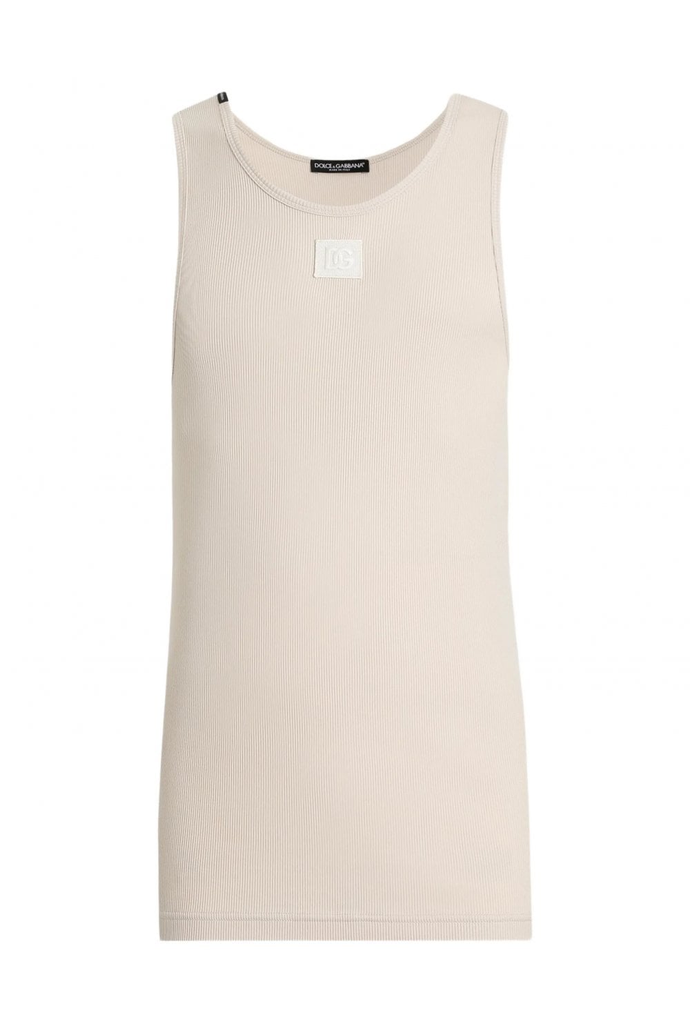 DOLCE & GABBANA PLAQUE TANK TOP Size: , colour: BEIGE DOLCE & GABBANA PLAQUE TANK TOP Size: , colour: BEIGE