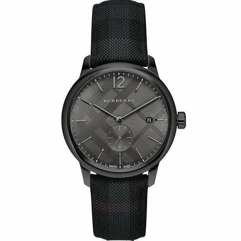Burberry BU Check Stamped Round Dial mm Men’s Watch Burberry BU Check Stamped Round Dial mm Men’s Watch