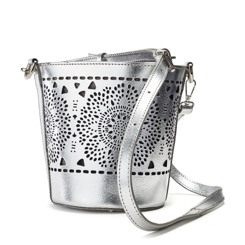 Moda In Pelle Eudia Bag Silver Leather Moda In Pelle Eudia Bag Silver Leather