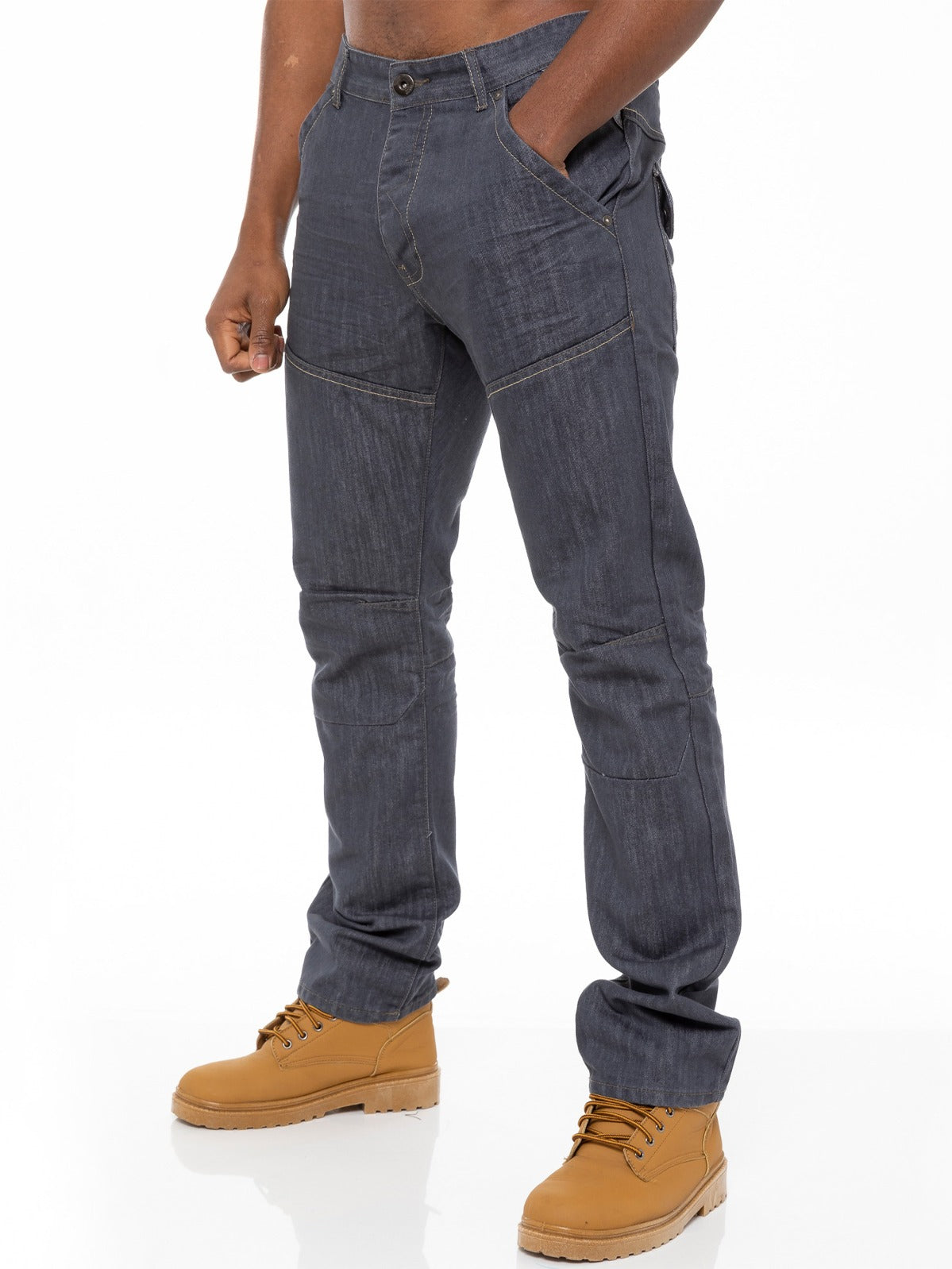 Mens Regular Fit Grey Denim Jeans