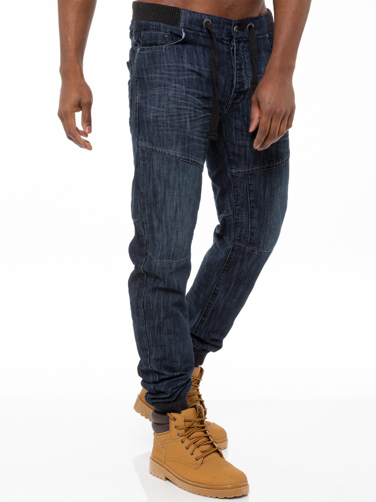 Mens Denim Cuffed Joggers Jeans Mens Denim Cuffed Joggers Jeans