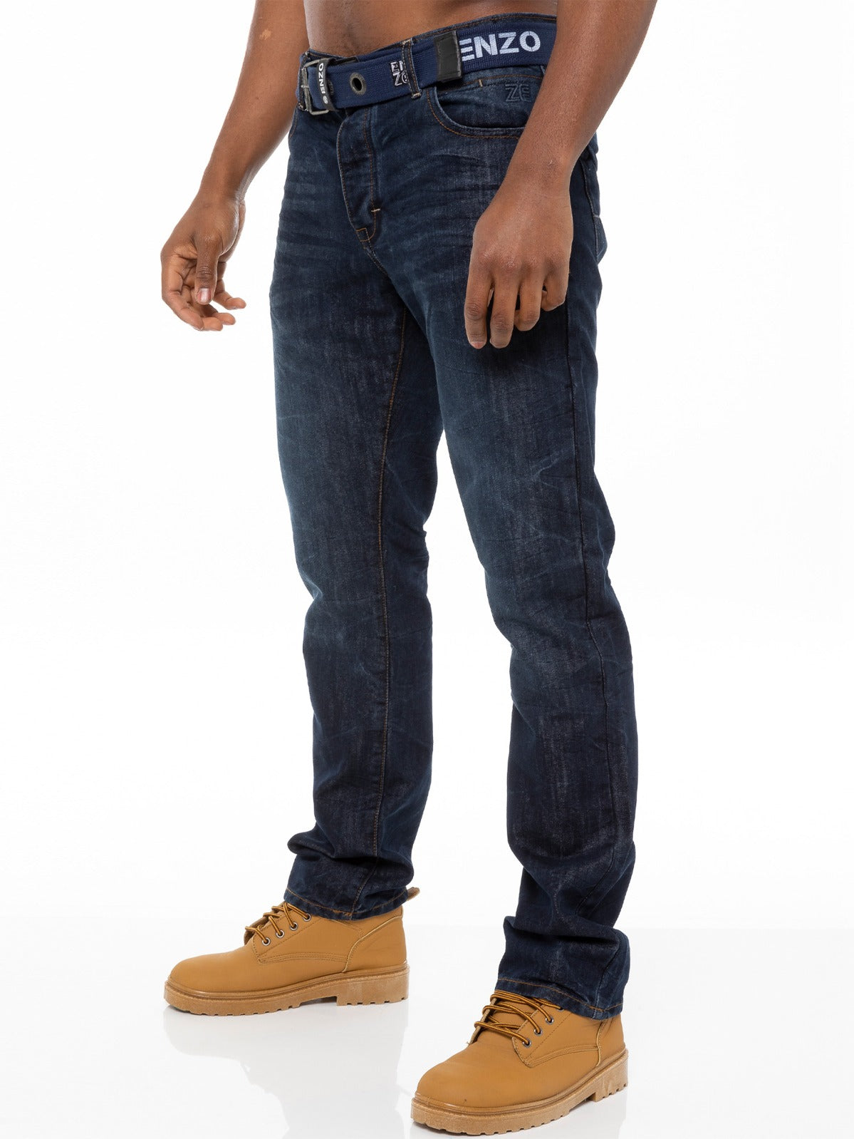 Mens Denim Straight Fit Jeans Mid Stonewash Mens Denim Straight Fit Jeans Mid Stonewash