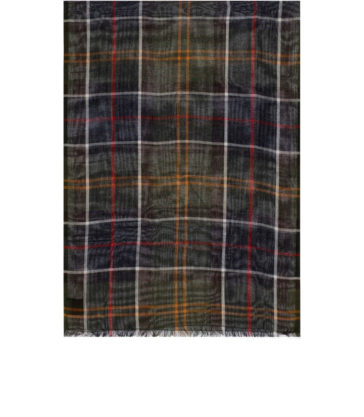BARBOUR WELTON TARTAN GREEN BLACK SCARF BARBOUR WELTON TARTAN GREEN BLACK SCARF