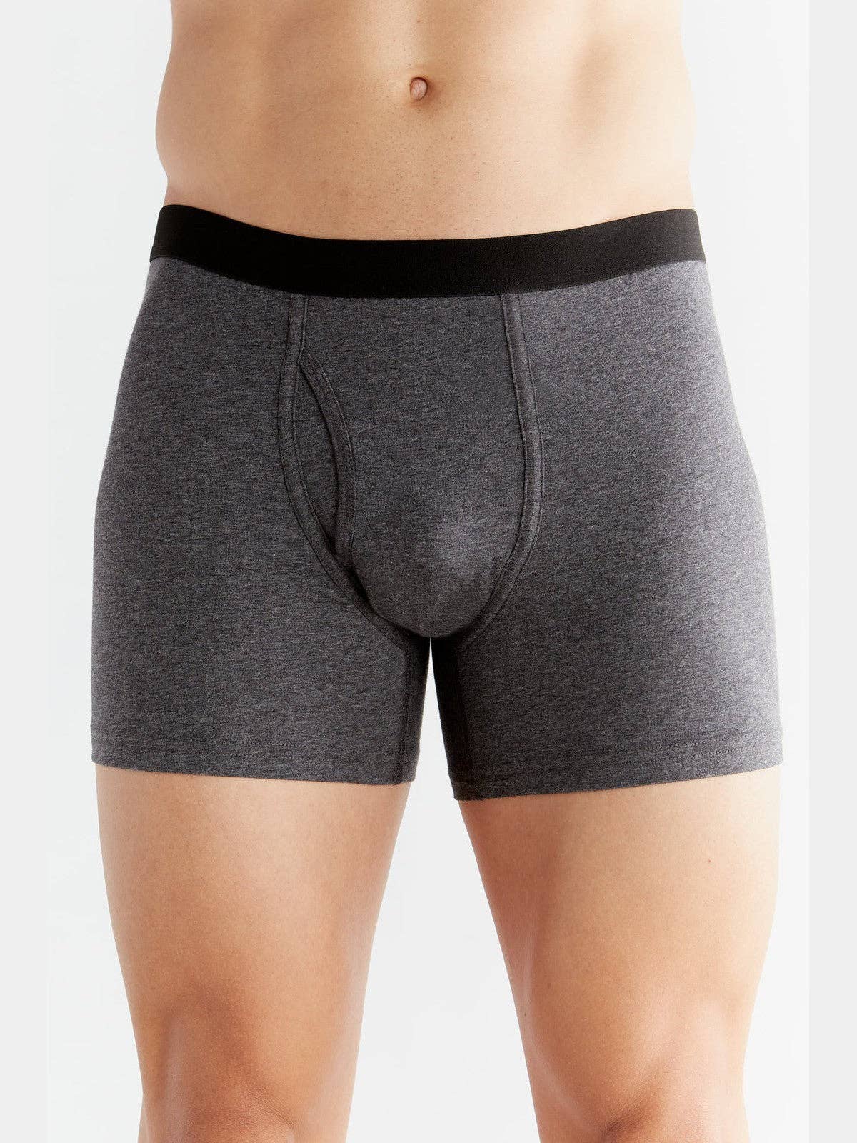 Organic Cotton Boxer Shorts: Mens – L Anthracite Melange Organic Cotton Boxer Shorts: Mens – L Anthracite Melange