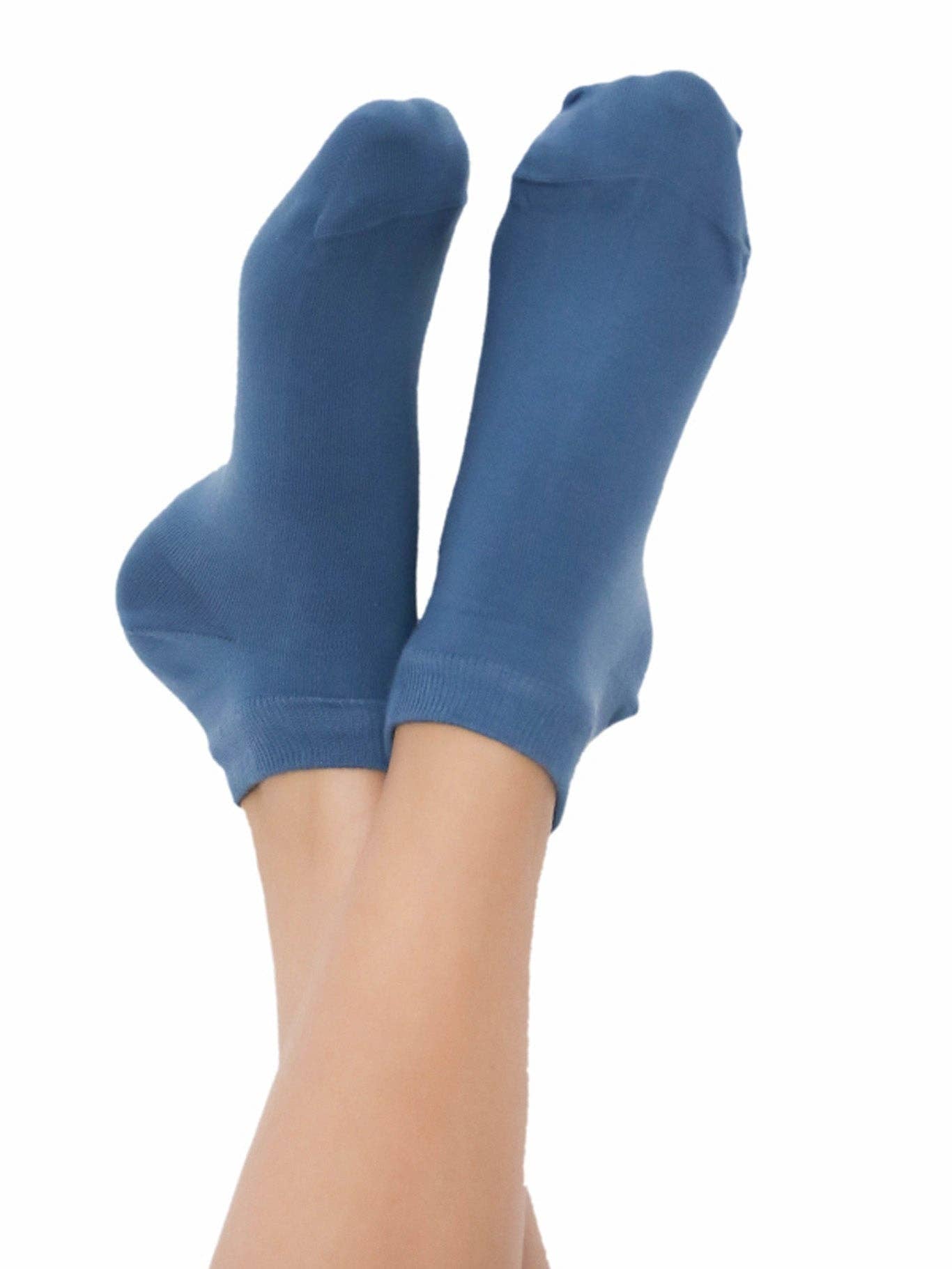 Organic Cotton Trainer Socks Pack – – Denim Blue
