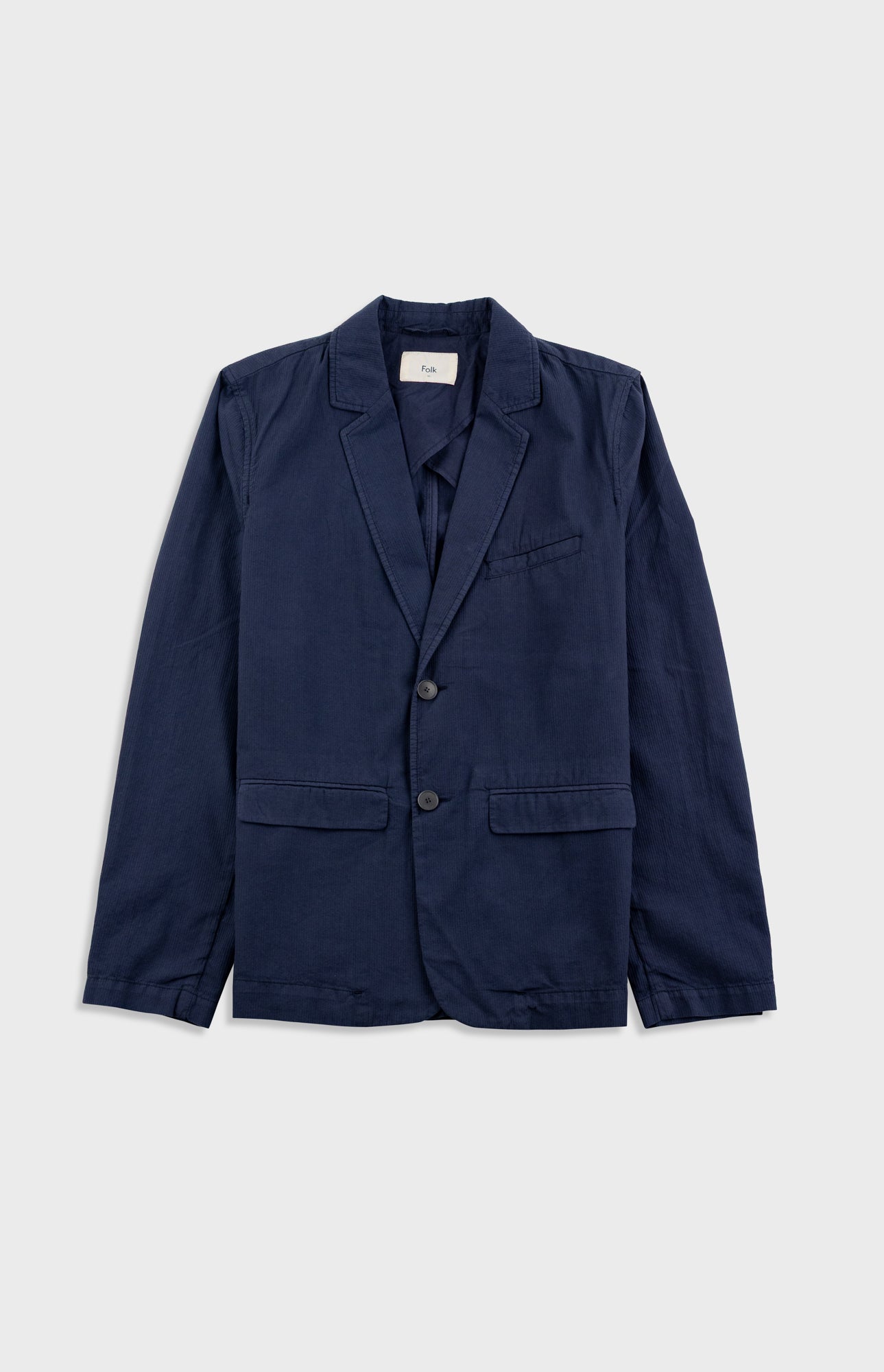 Assembly Blazer – Soft Navy Mini Stripe Assembly Blazer – Soft Navy Mini Stripe