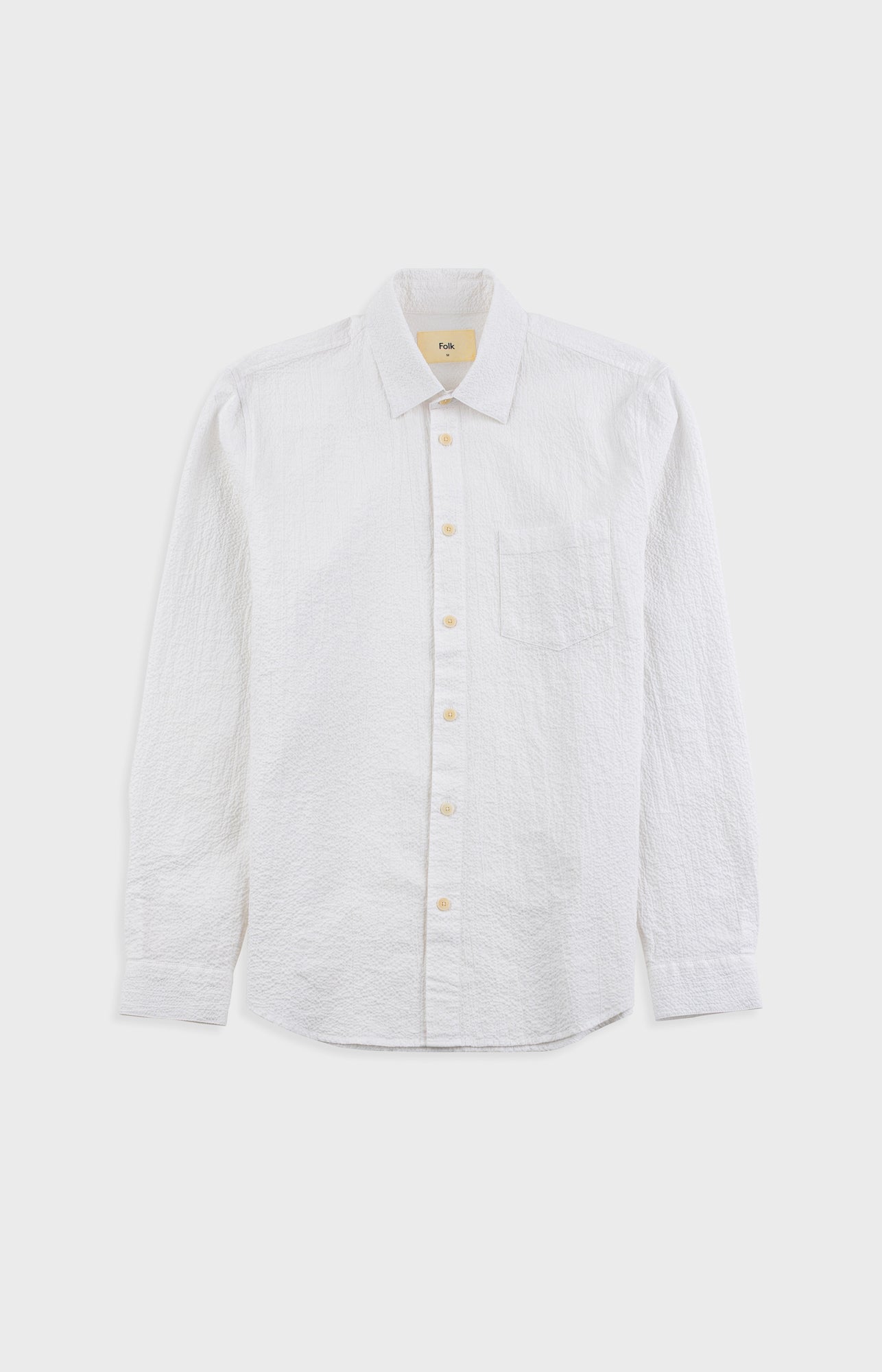 Relaxed Fit Shirt – White Bubble Seersucker Relaxed Fit Shirt – White Bubble Seersucker