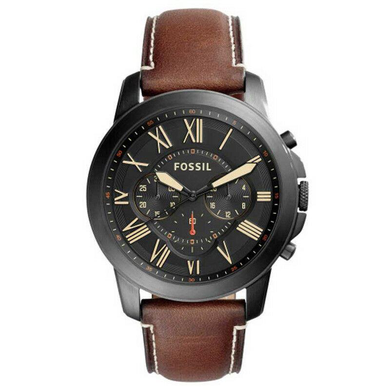Fossil FS Black Dial Men’s Chronograph Brown Leather Watch Fossil FS Black Dial Men’s Chronograph Brown Leather Watch