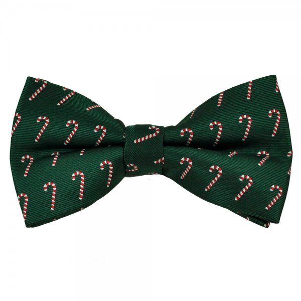Green Candy Canes Novelty Christmas Bow Tie Green Candy Canes Novelty Christmas Bow Tie