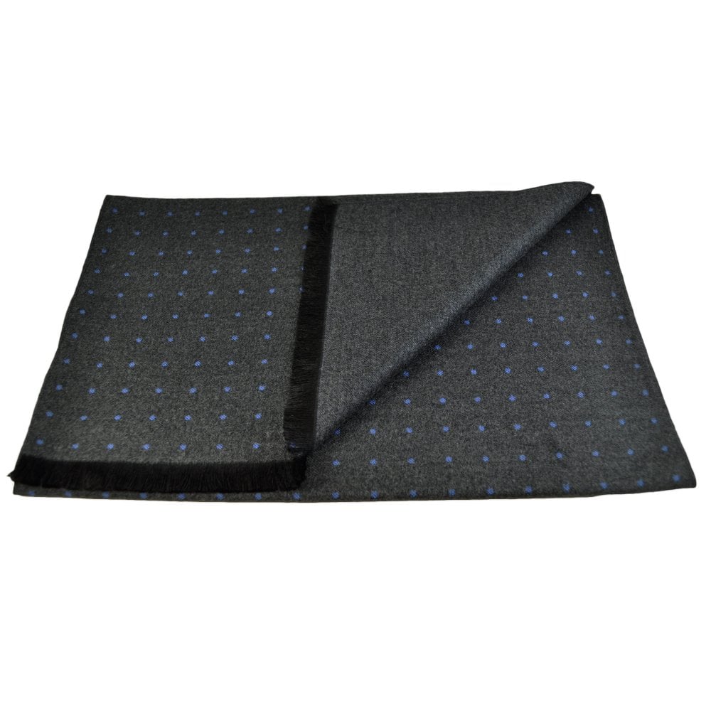 Grey & Blue Polka Dot Autumn Winter Luxury Soft Feel Scarf Grey & Blue Polka Dot Autumn Winter Luxury Soft Feel Scarf