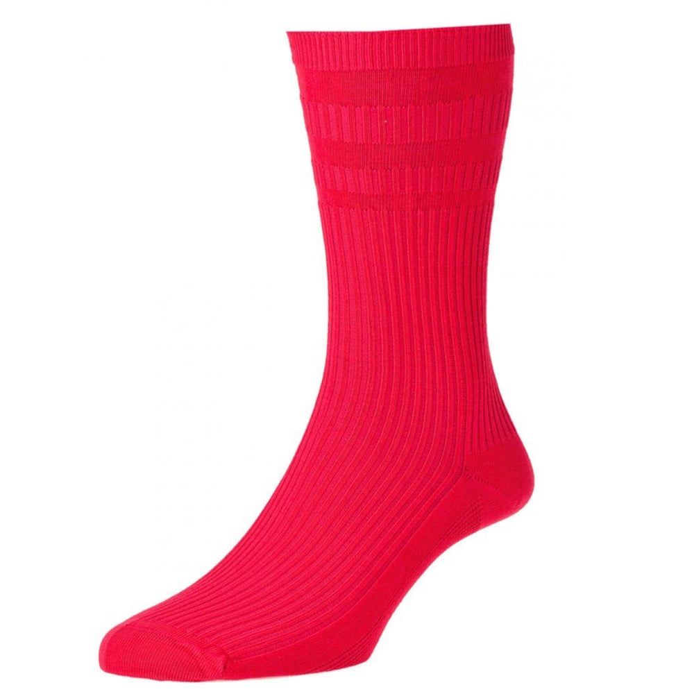 HJ Hall Plain Red Cotton Softop Men's Socks HJ Hall Plain Red Cotton Softop Men's Socks