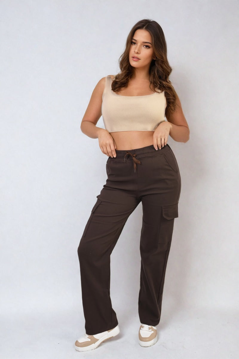 Cargo Pocket Trousers – BROWN SM Cargo Pocket Trousers – BROWN SM