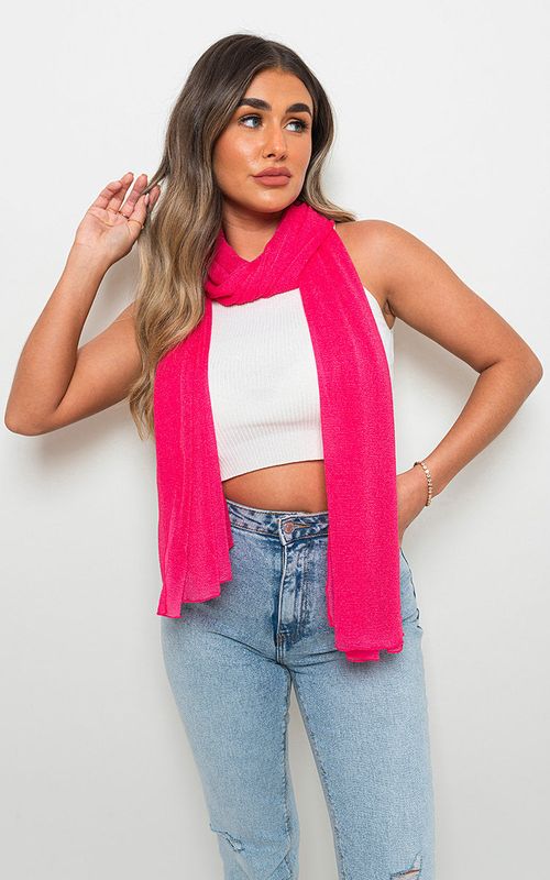 Shiny Glitter Summer Silk Wrap Scarf – Fuschia SZE Shiny Glitter Summer Silk Wrap Scarf – Fuschia SZE