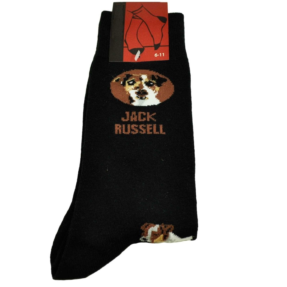 Jack Russell Black Men's Novelty Socks Jack Russell Black Men's Novelty Socks