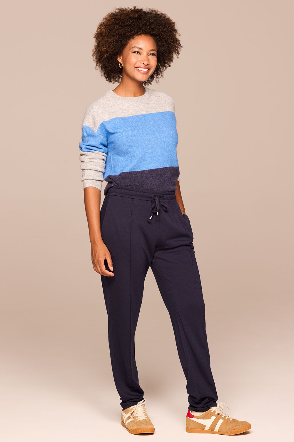 Bonmarche Plain Tapered Leg Pintuck Joggers Bonmarche Plain Tapered Leg Pintuck Joggers