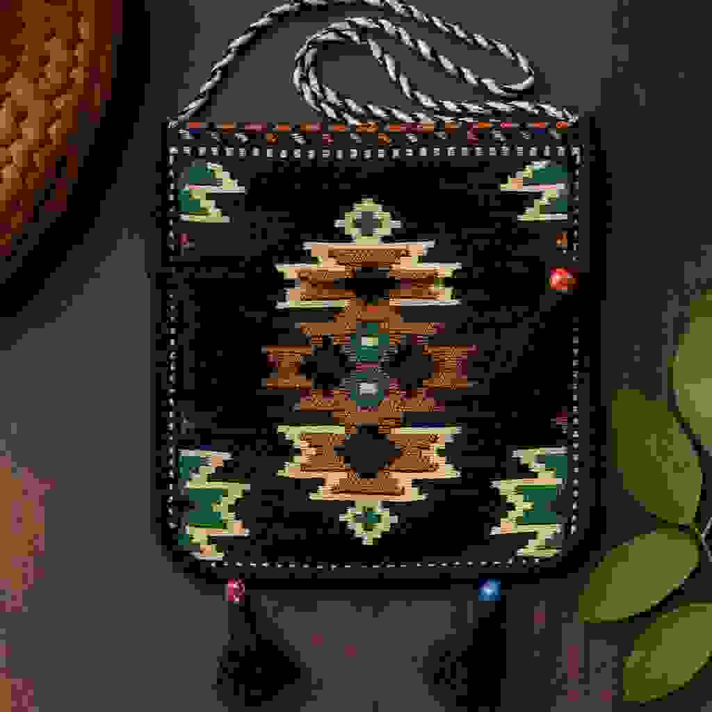Kilim Messenger Bag Dark Navy Kilim Messenger Bag Dark Navy