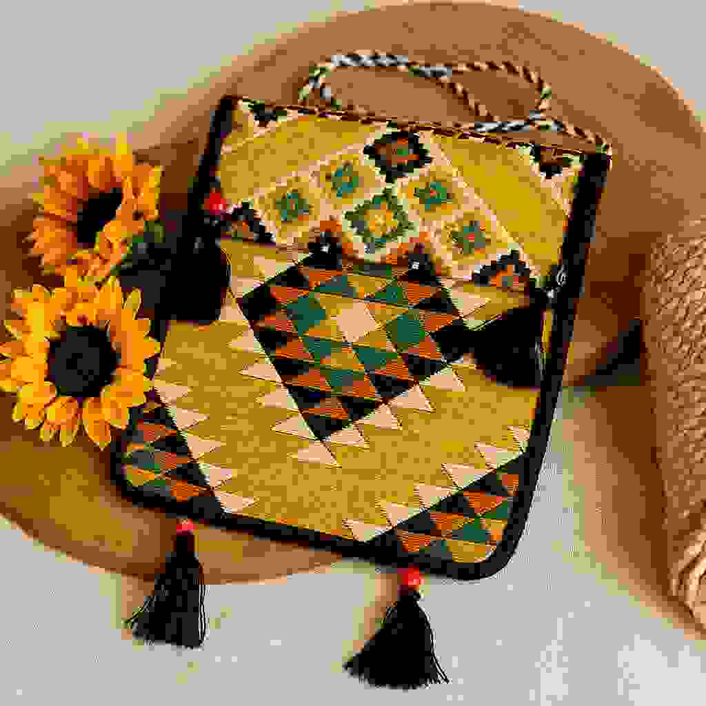 Kilim Messenger Bag Yellow Kilim Messenger Bag Yellow