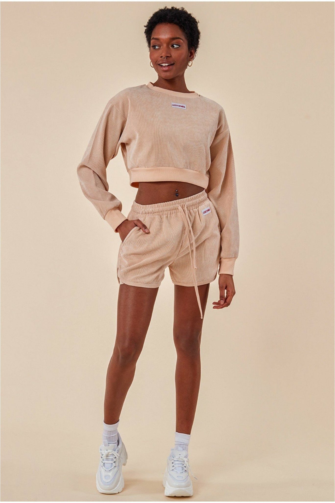 Cosmochic Oversized Cropped Jumper & Short Set Cosmochic Oversized Cropped Jumper & Short Set