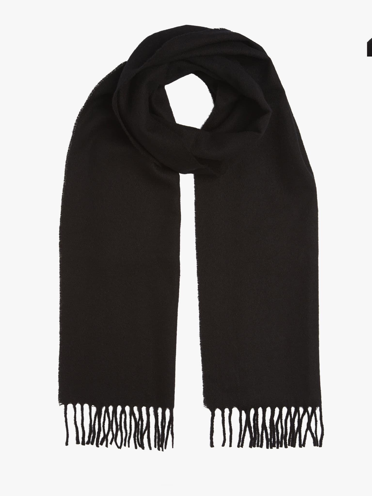 Lambs Wool Scarf Black Lambs Wool Scarf Black