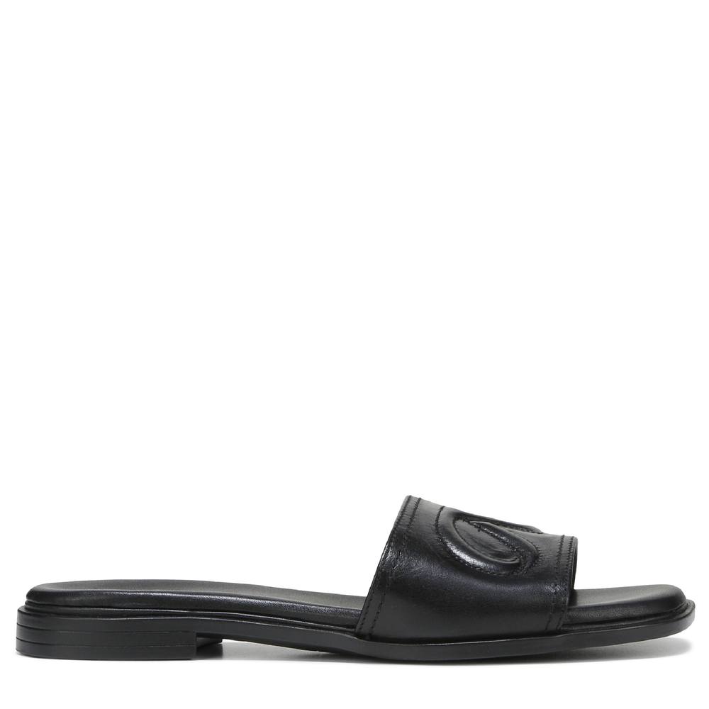 Naturalizer Genevieve Slide Sandals In Black Naturalizer Genevieve Slide Sandals In Black