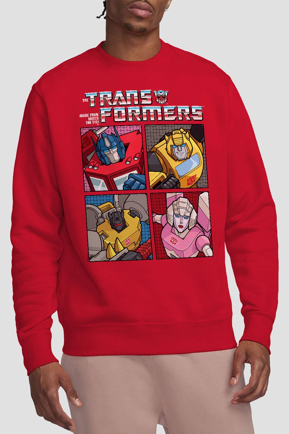 Hasbro Transformers Generations Retro Heroic Autobot Grid Sweatshirt, Red Hasbro Transformers Generations Retro Heroic Autobot Grid Sweatshirt, Red